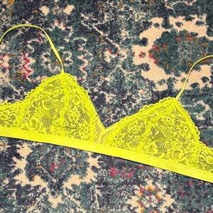 Savage X Fenty Bright Yellow Lace Bralette